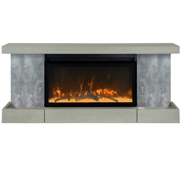 Electric Fireplace with Mantel